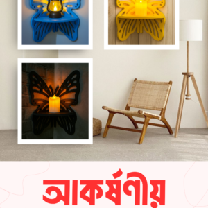 বাটারফ্লাই সেলফ ৩ পিস সেট (লাইট সহ)
